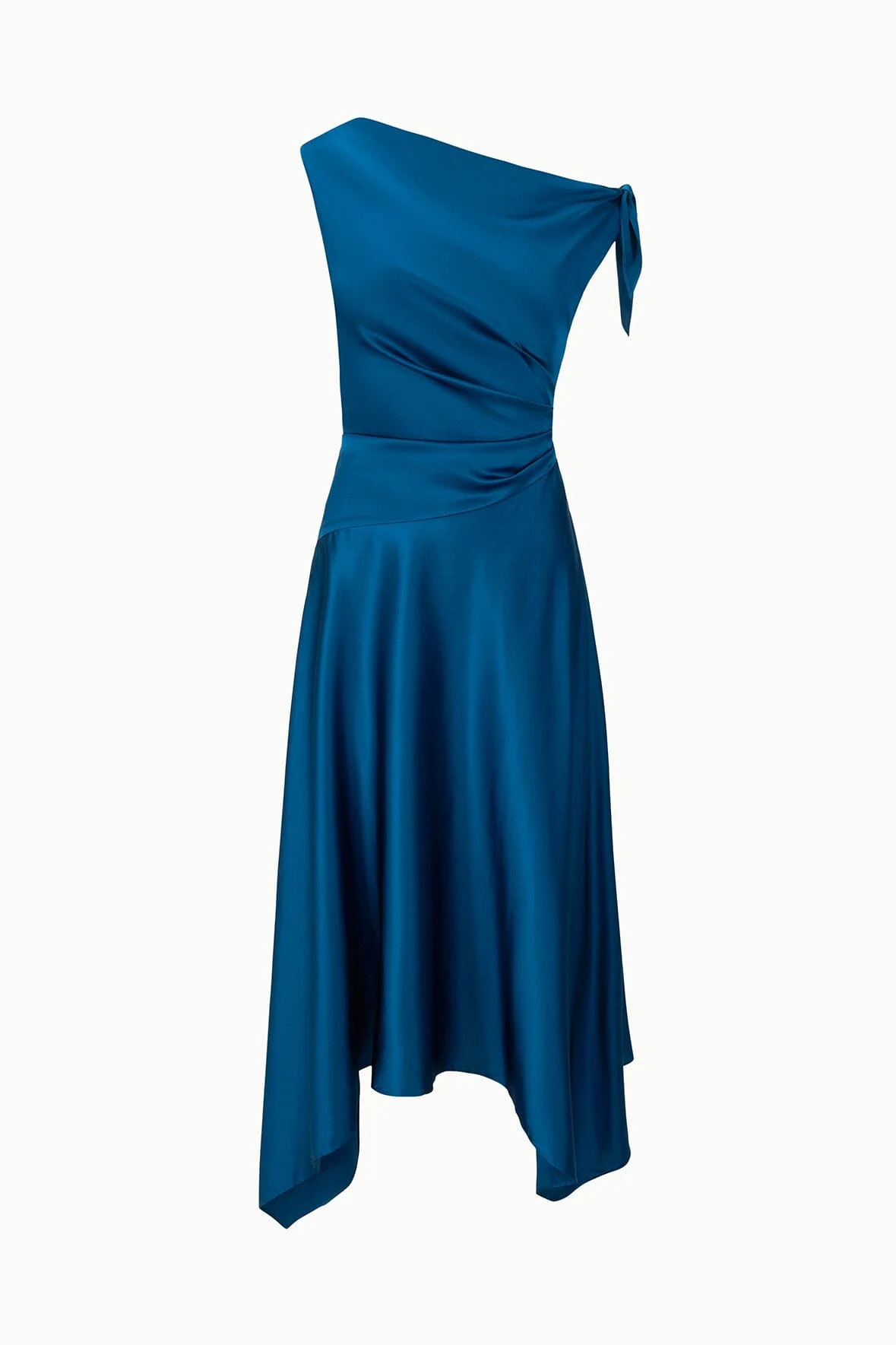 STAUD PORTIA SILK DRESS HARBOR - 1