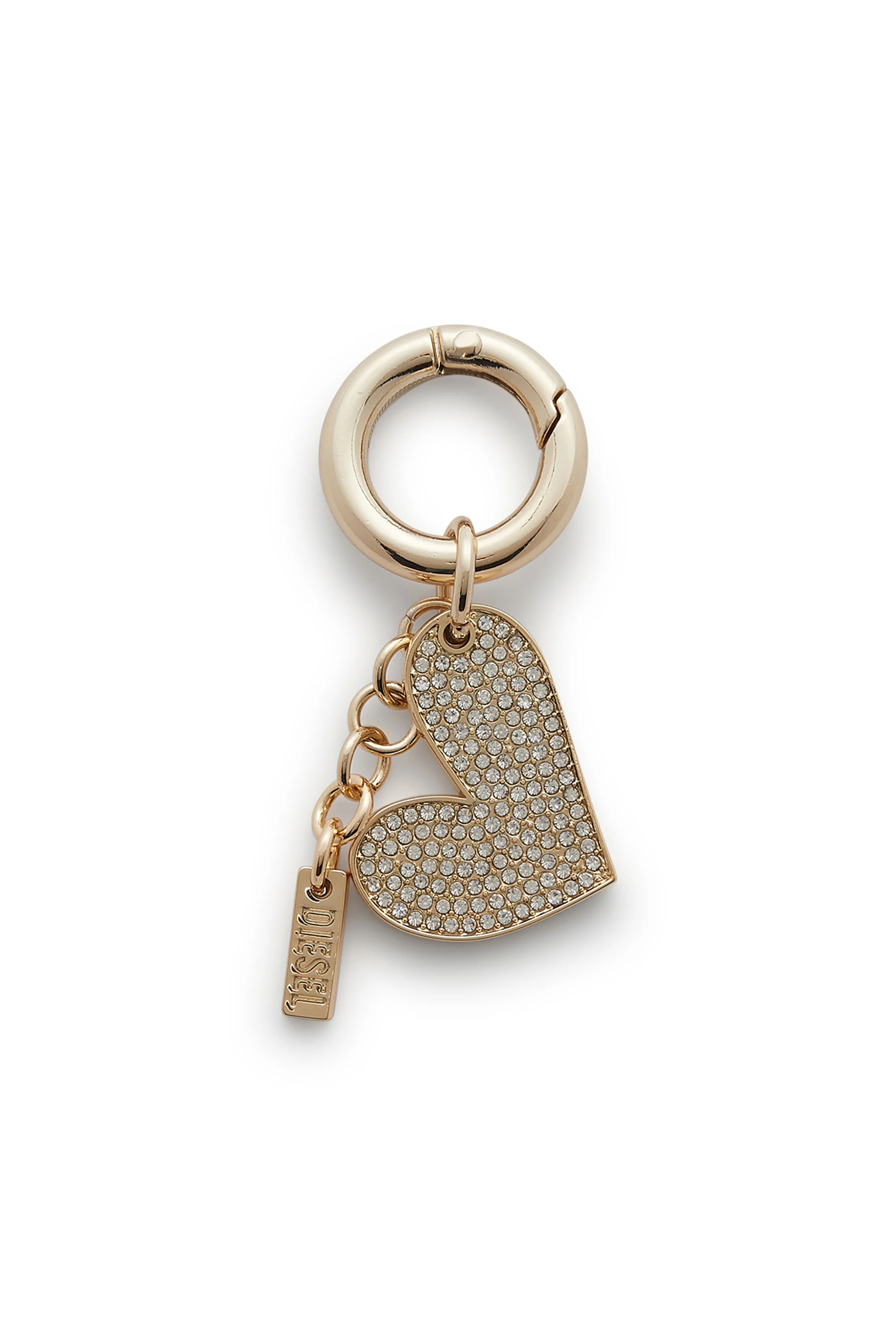 METAL HEART CHARM WITH RHINESTONES - 1