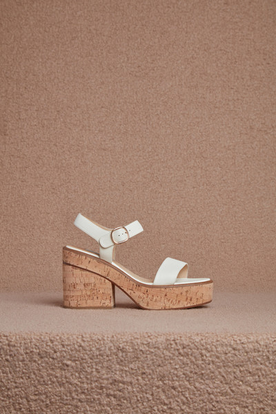 GABRIELA HEARST Sardis Platform Sandal in Cream Leather outlook