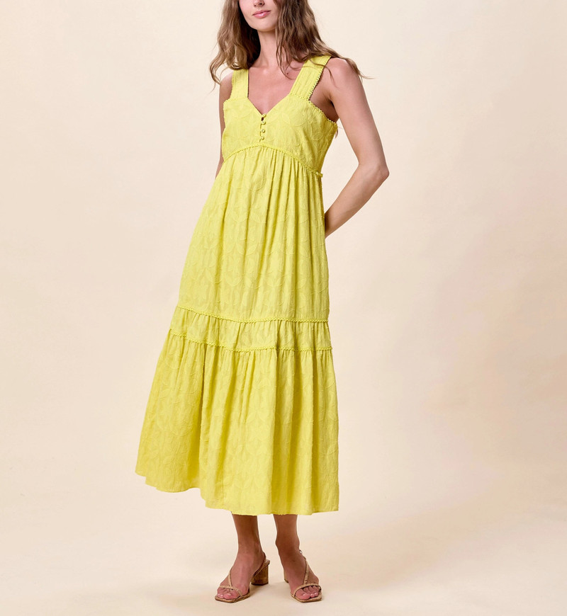 Cleobella IVETTE MIDI DRESS | GREEN SHEEN outlook