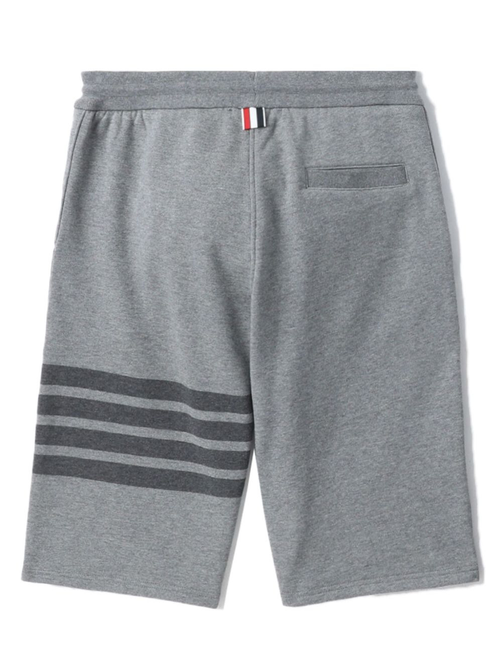 cotton striped track shorts - 6