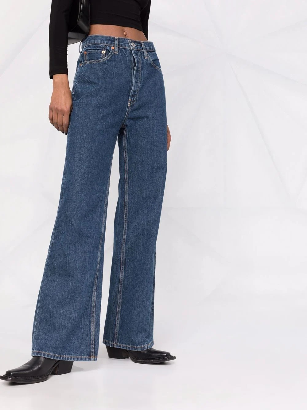 high-waisted bootcut jeans - 3