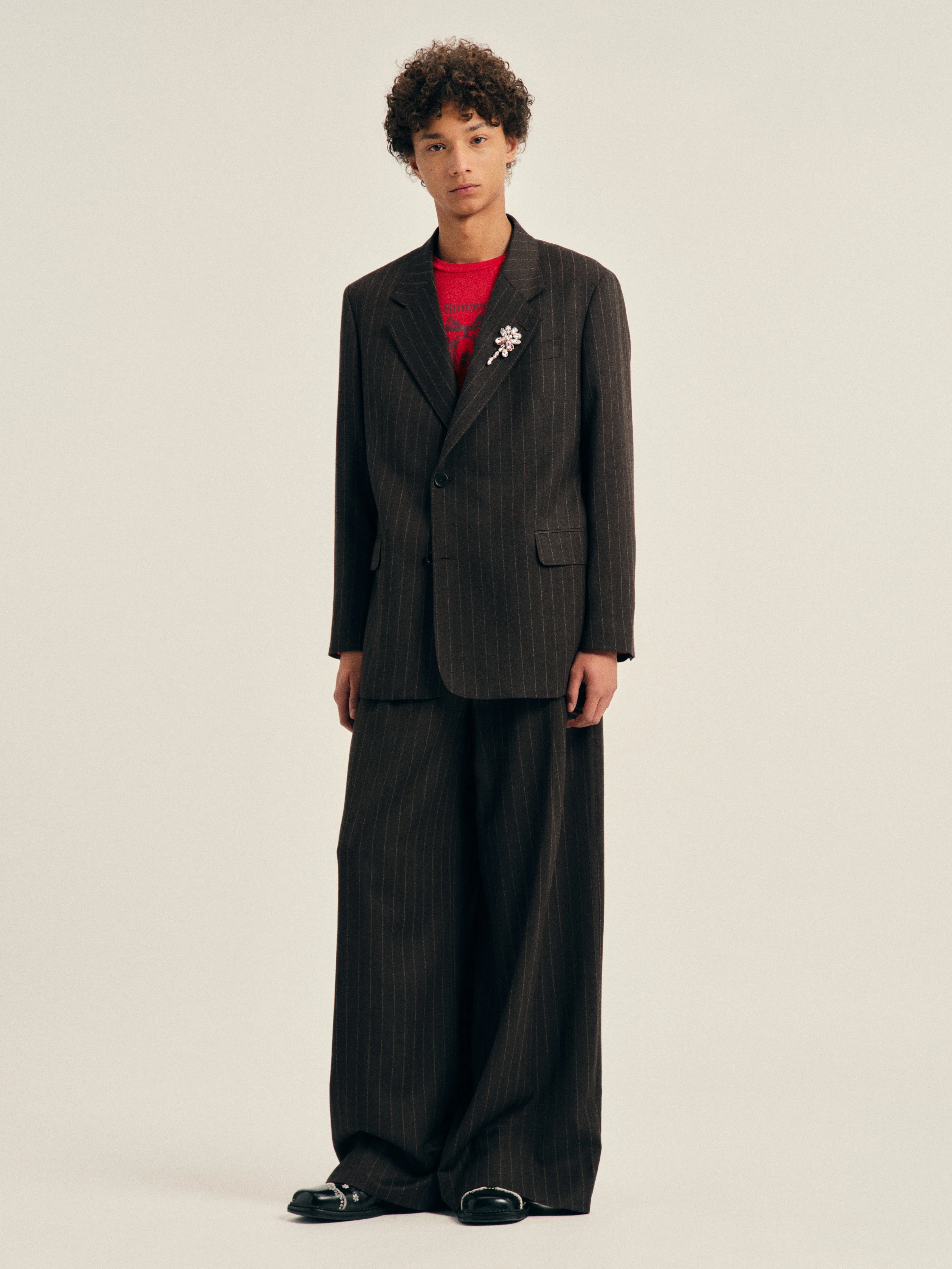 Embellished Notch Lapel Jacket - 1