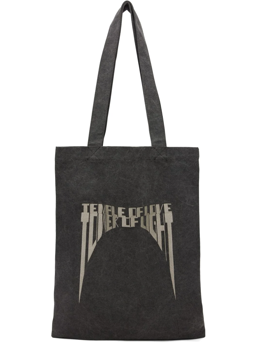 Gray Tower Canvas Embroidered Tote - 1