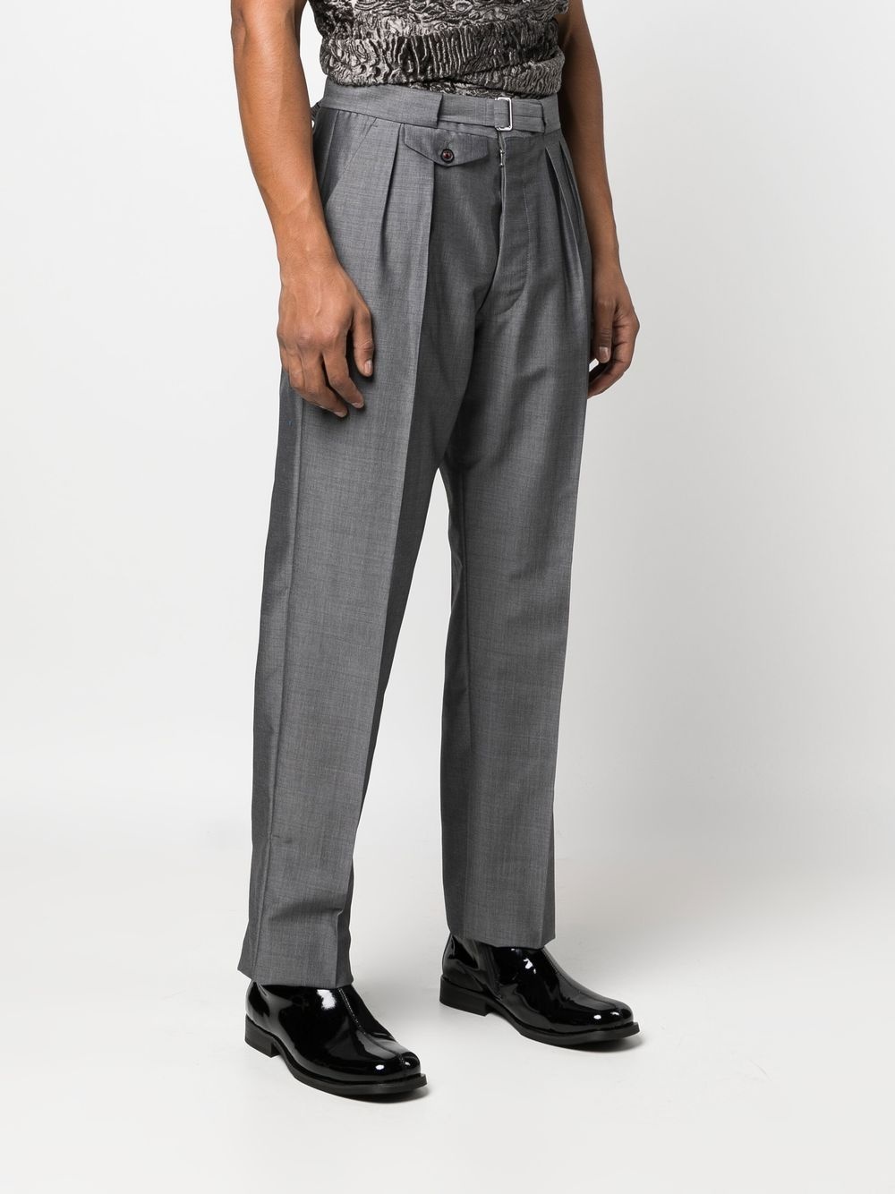 belted tapered trousers - 3