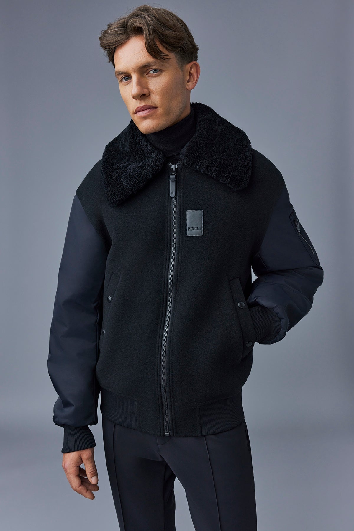 LEONARD wool bomber jacket - 7
