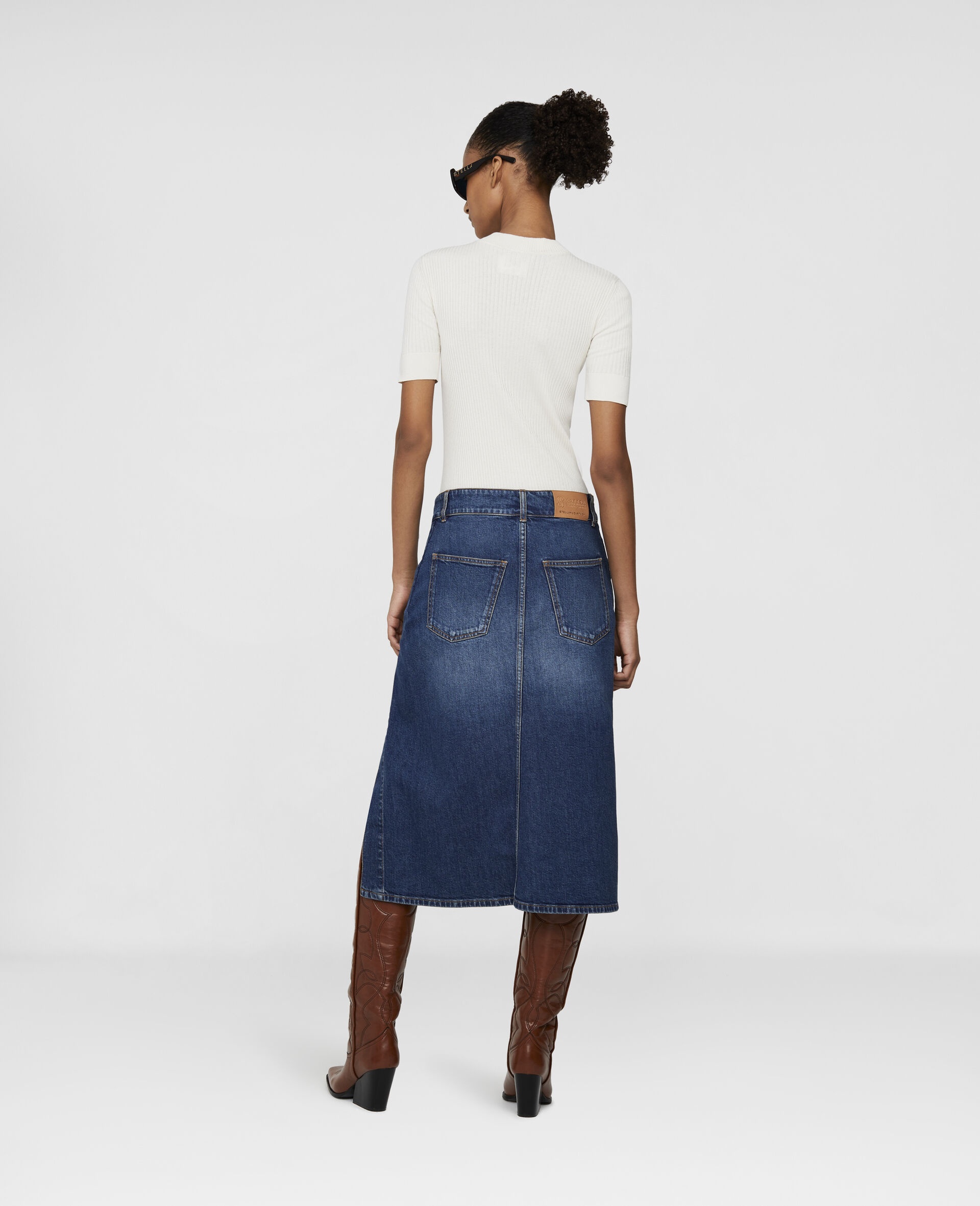 Denim Wrap Skirt - 3