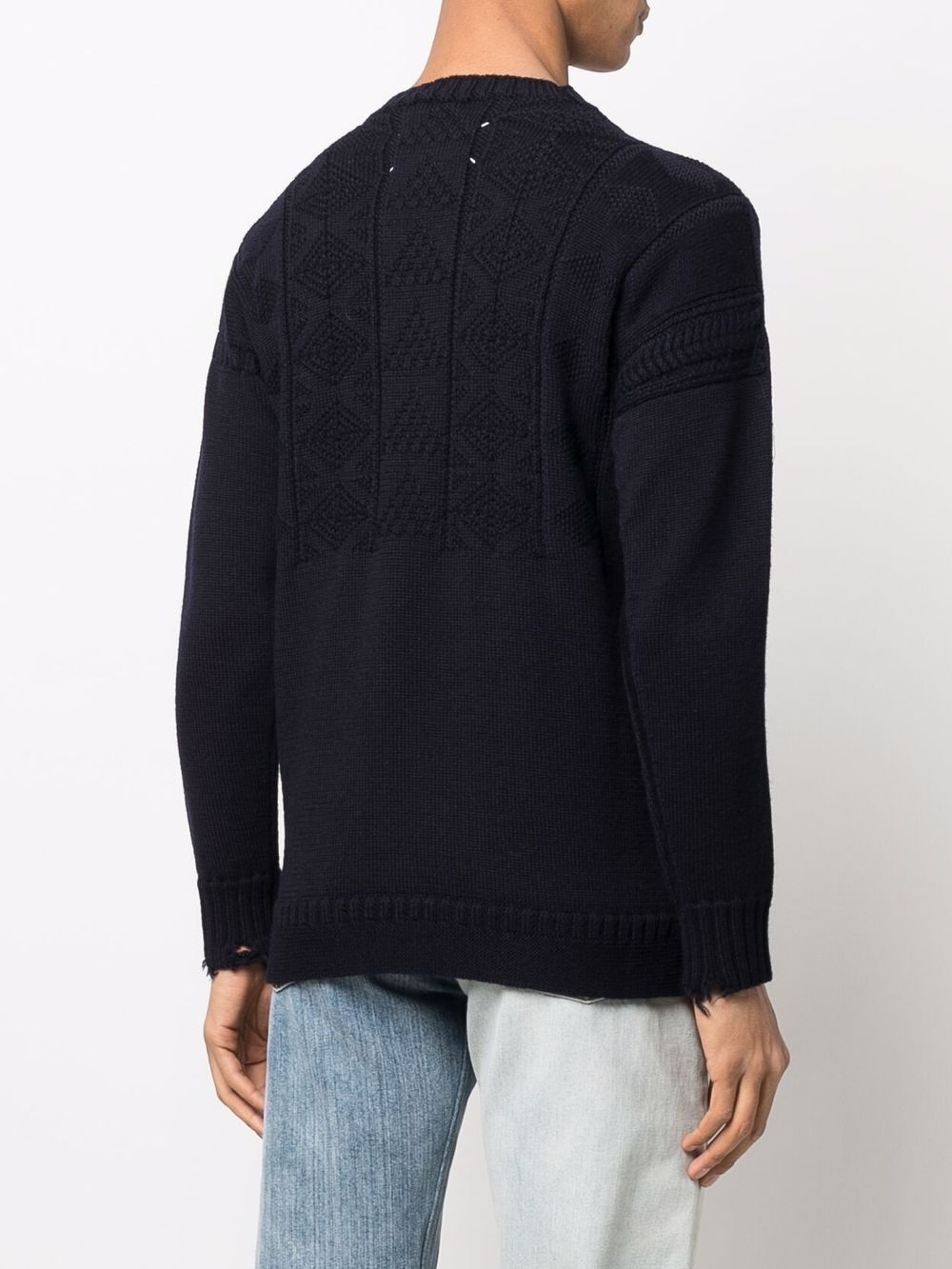 distressed wool jumper - 4