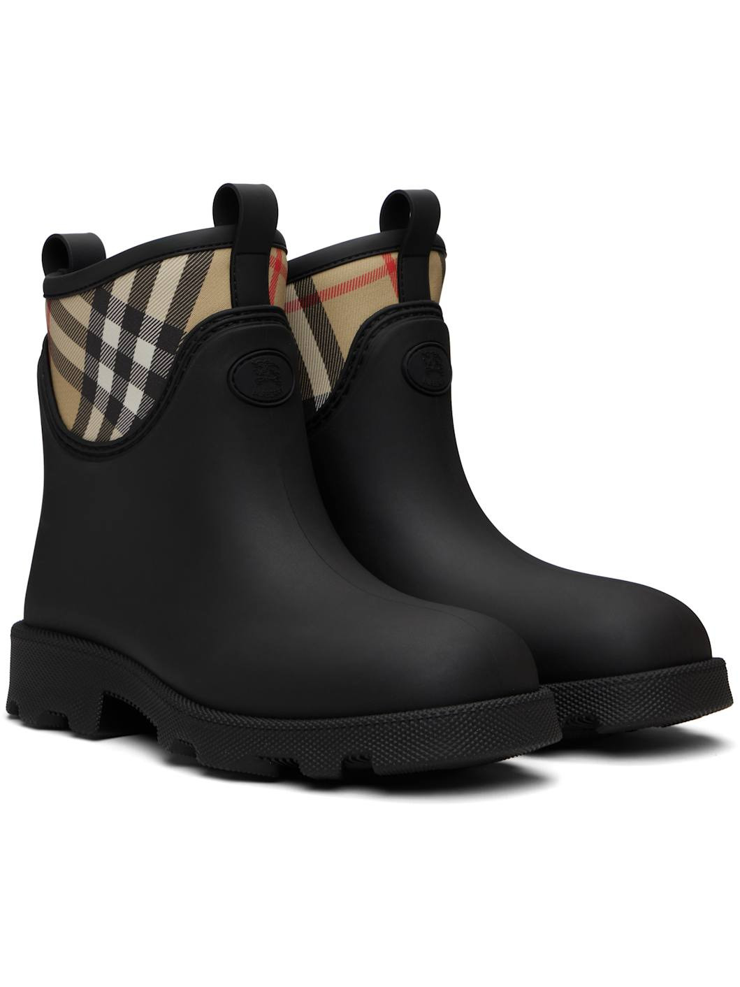 Black Rubber Marsh Stamp Low Boots - 4