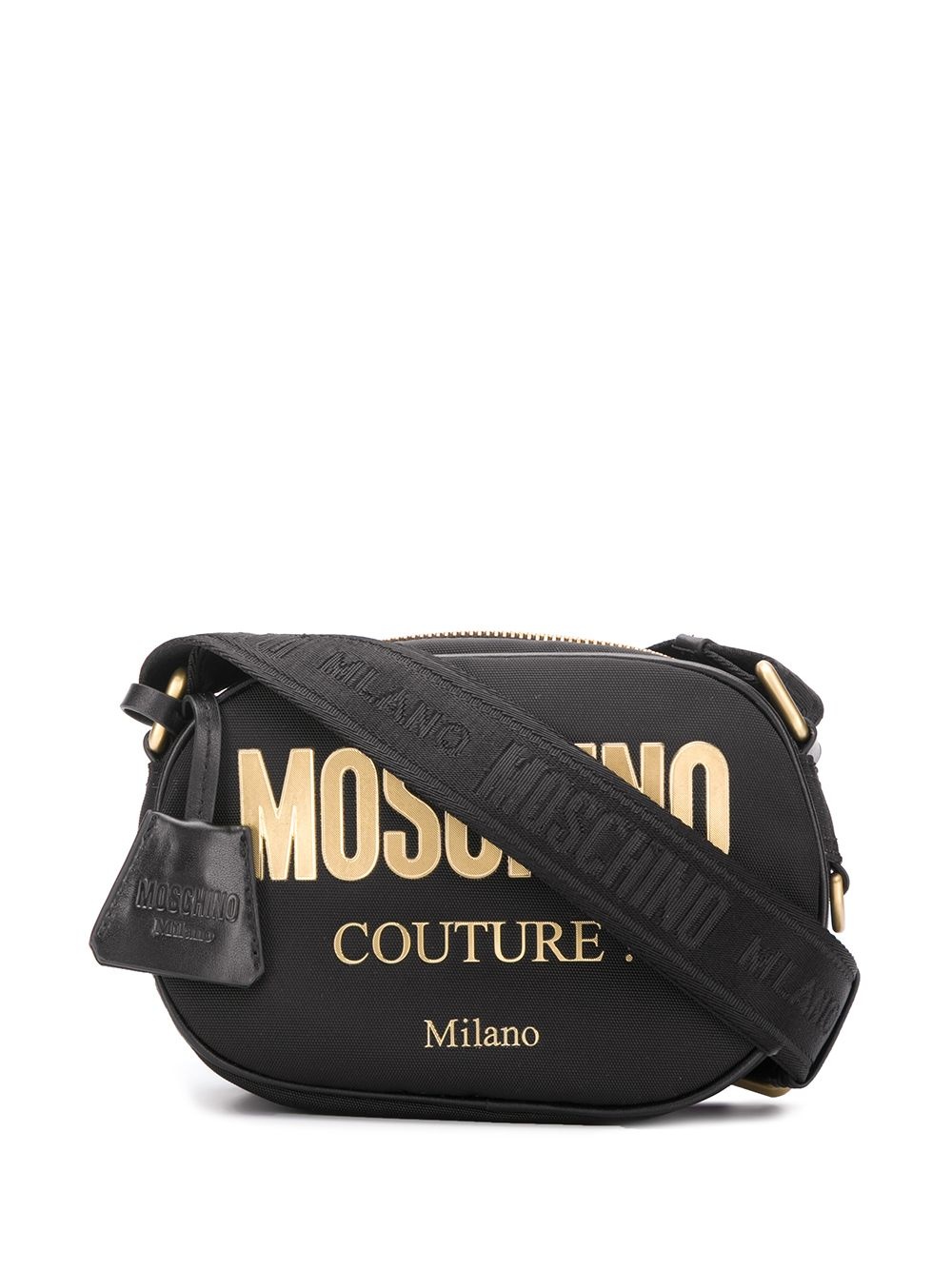 logo plaque crossbody bag - 1