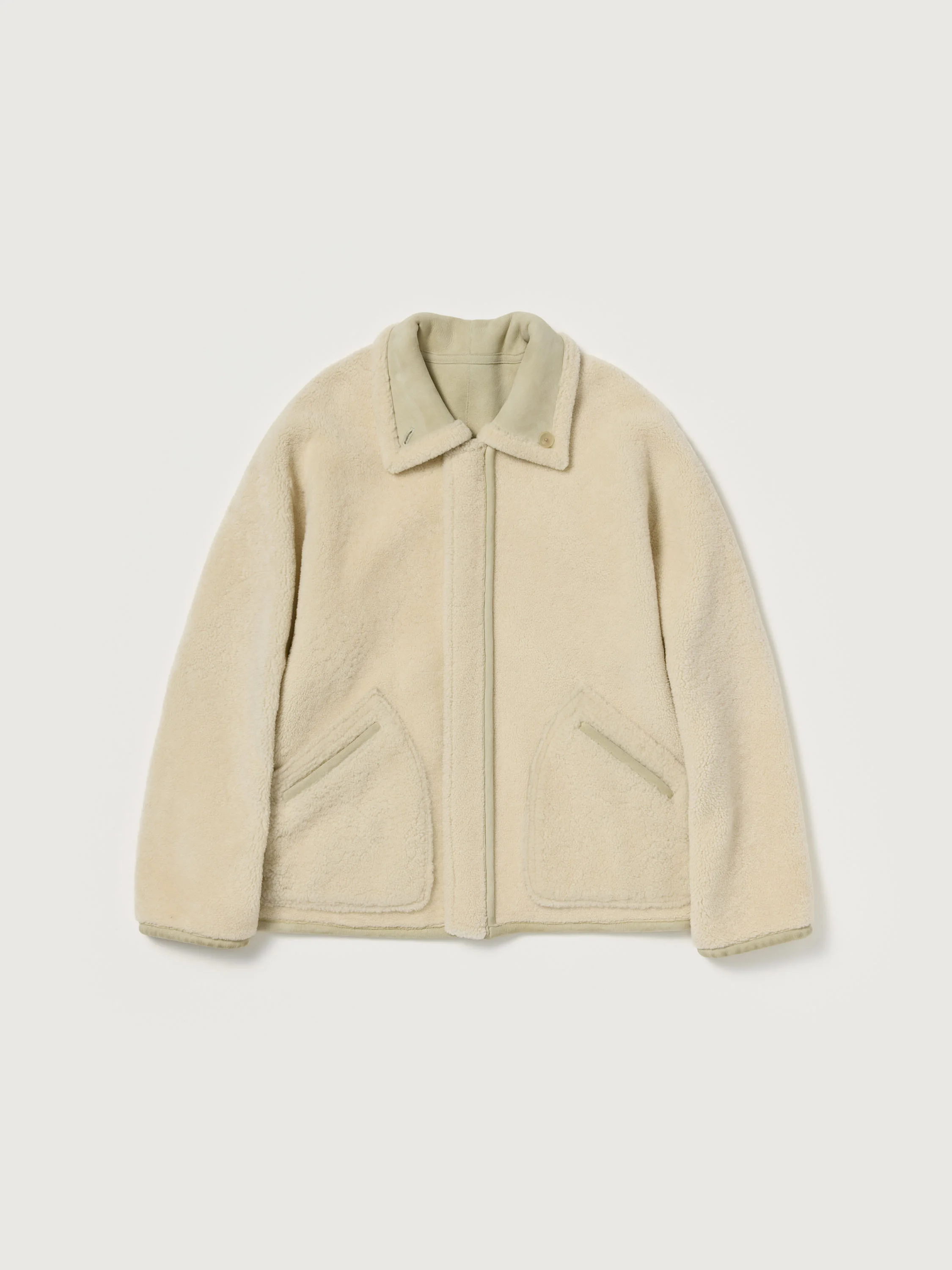 MERINO MOUTON ZIP BLOUSON - 1