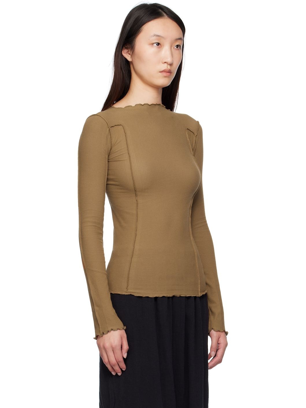 Brown Omato Long Sleeve T-shirt - 2