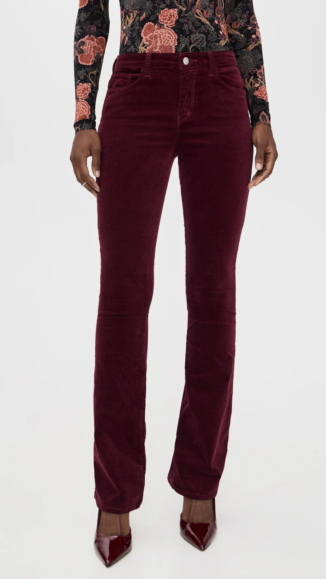 Stevie Straight Velvet Jeans - 1