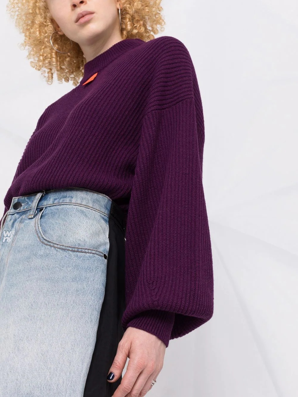 logo tag crew-neck jumper - 3
