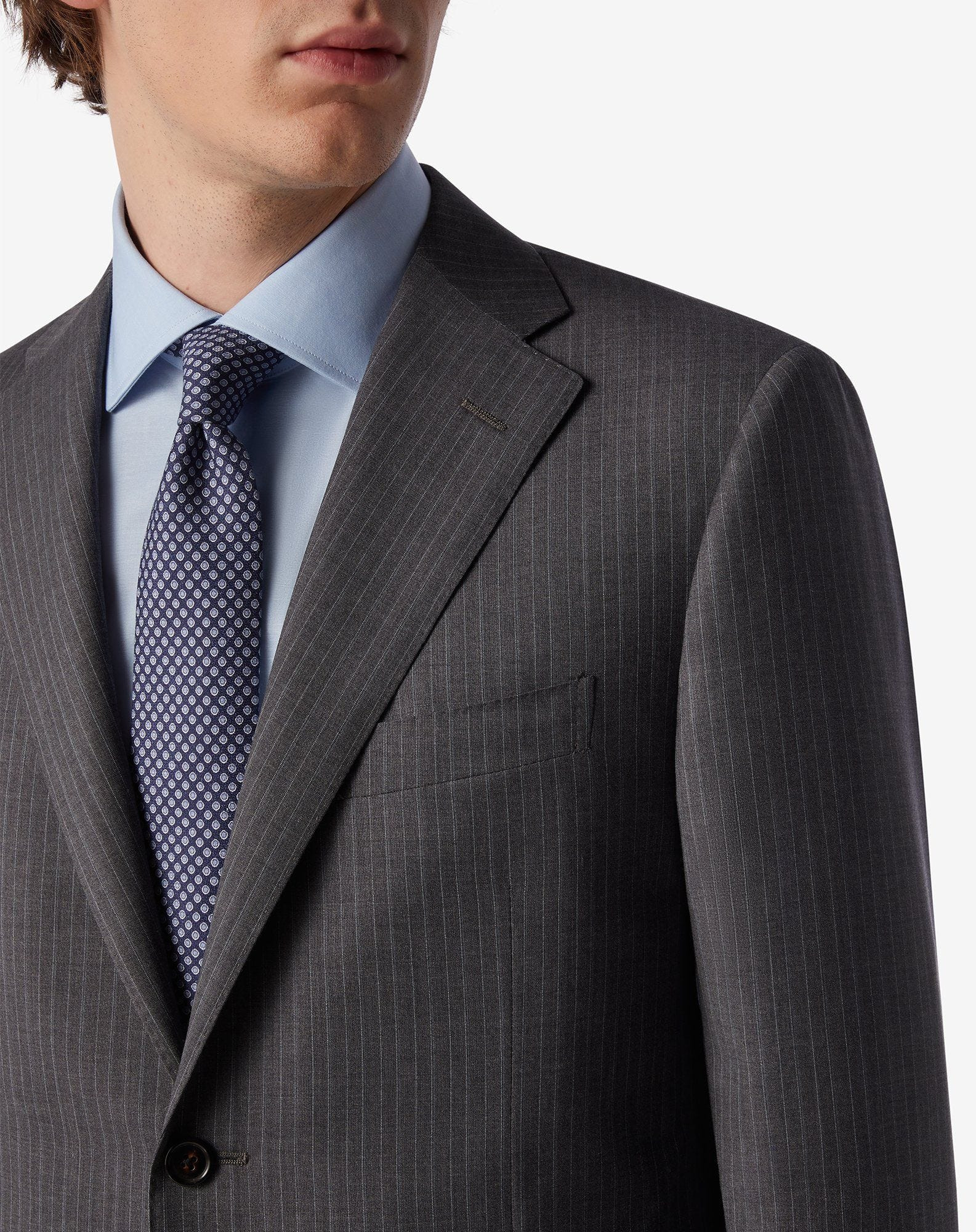 Charcoal grey 130's super light wool suit - 3