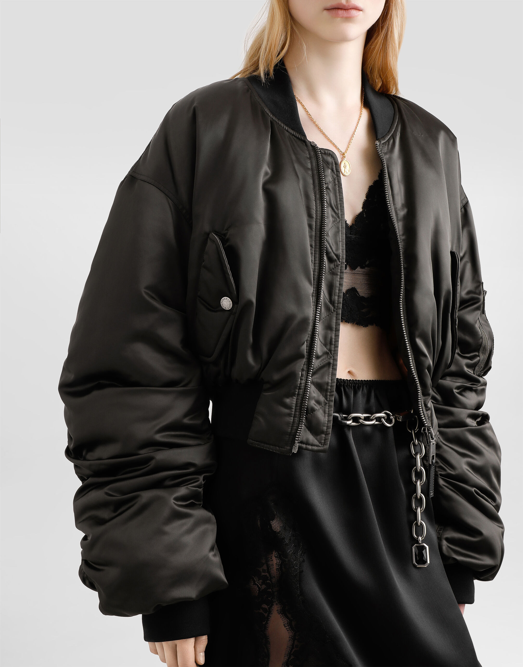 Oversized nylon canvas jacket - 5