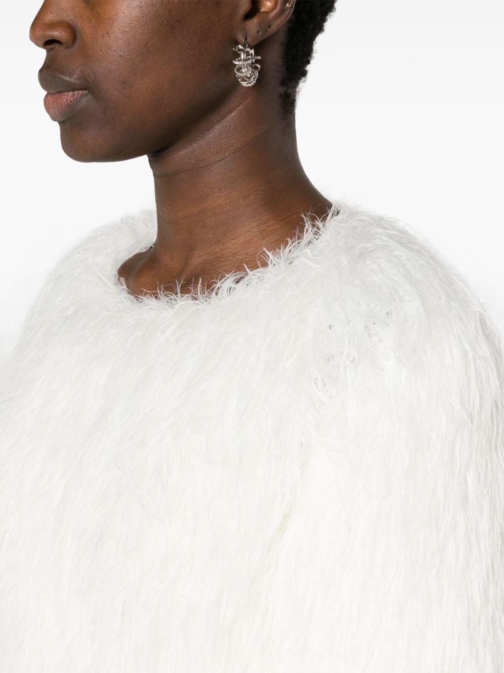 Fluffy-knit textured jumper - 5