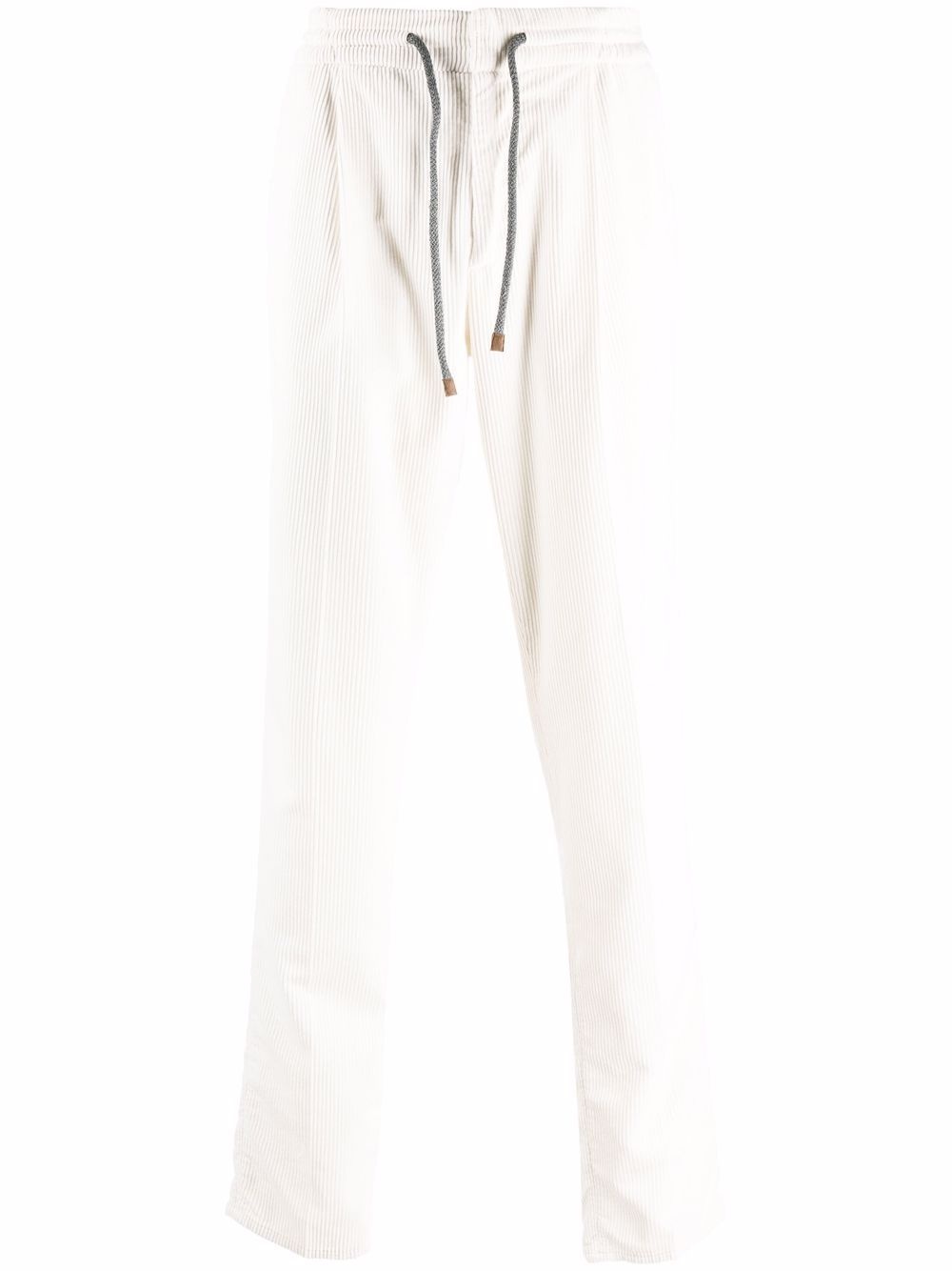 drawstring corduroy trousers - 1