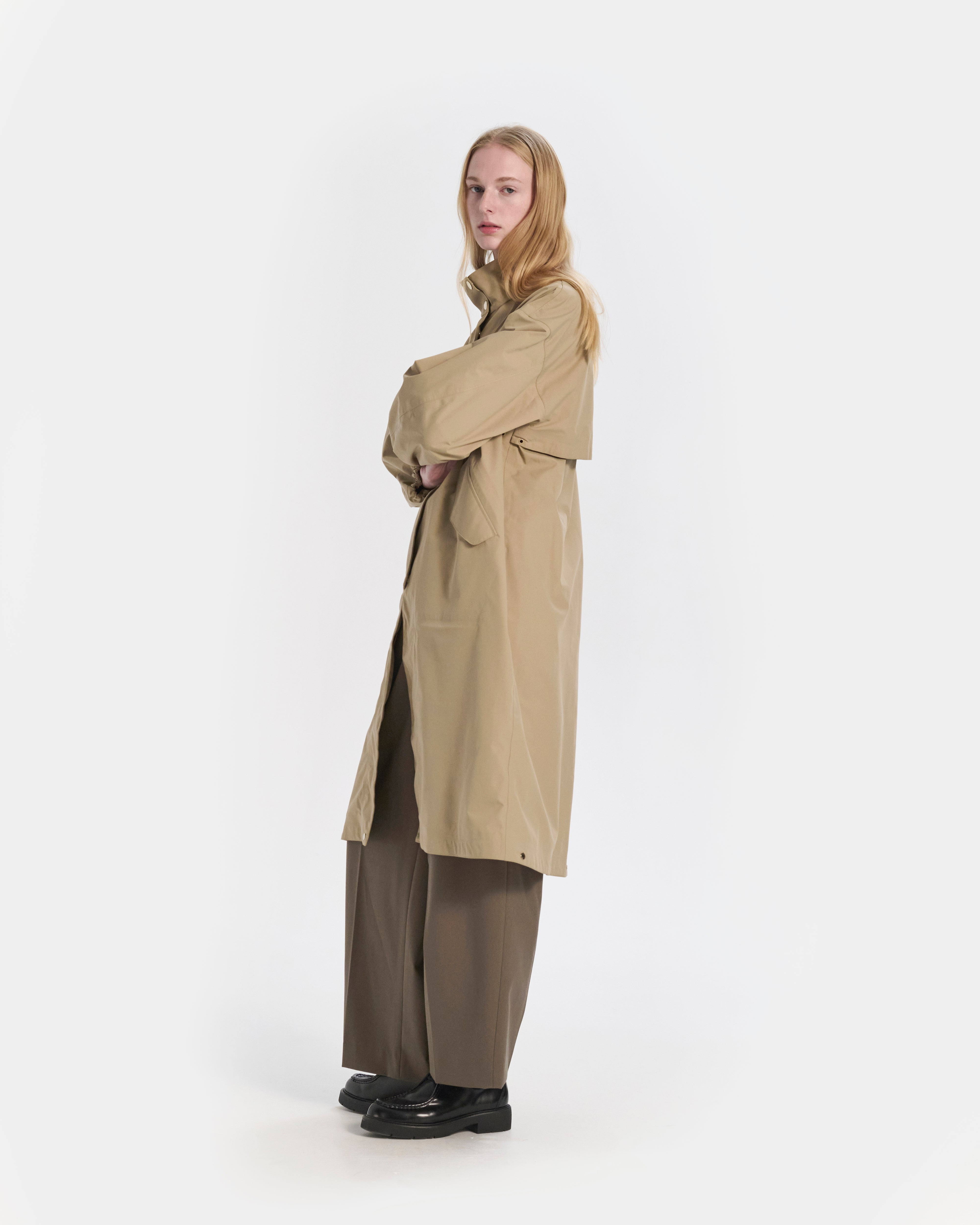 Skye Stand Collar Long Coat - 2