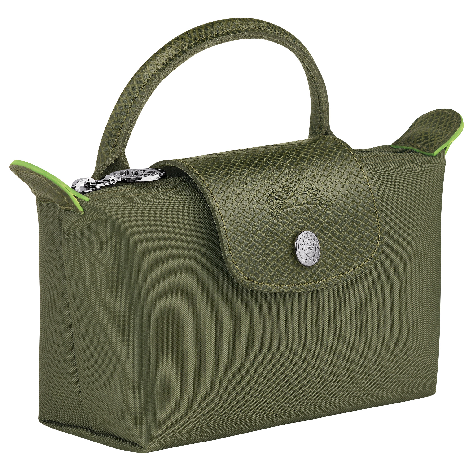Le Pliage Green Pouch with handle Forest - Recycled canvas - 3