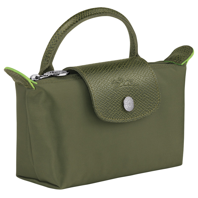 Le Pliage Green Pouch with handle Forest - Recycled canvas 3