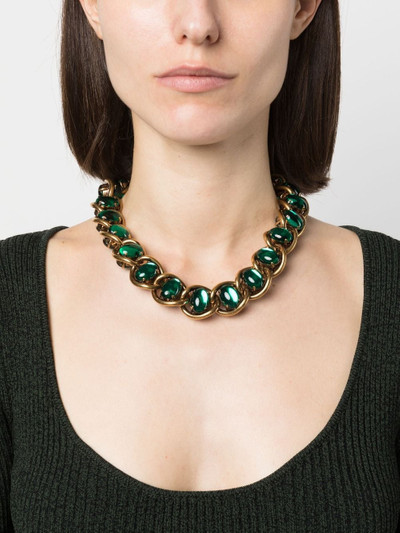 Marni cabochon-embellished chain necklace outlook