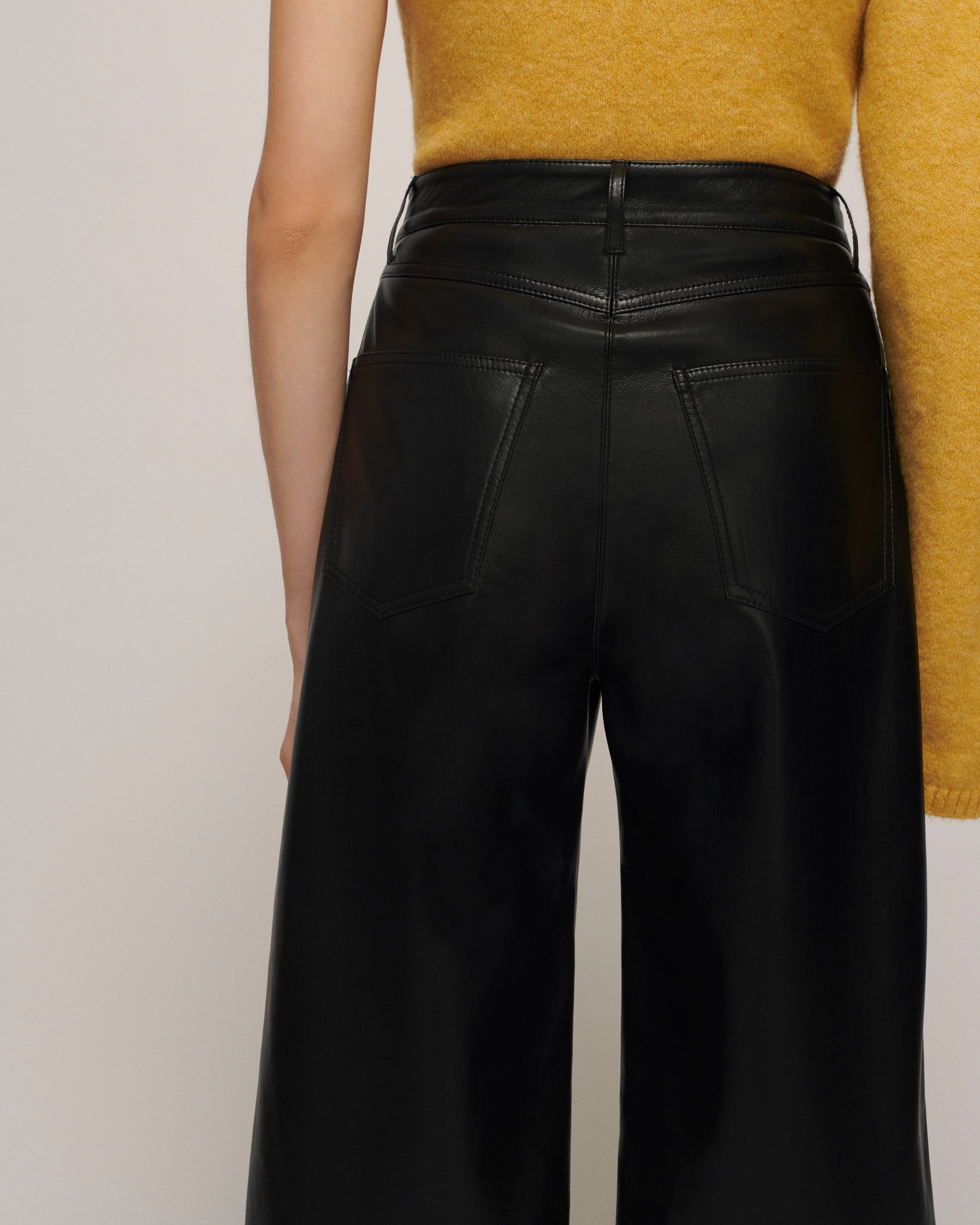 Vegan Leather Shorts - 5