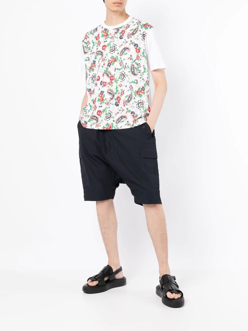 paisley-print short-sleeved T-shirt - 2