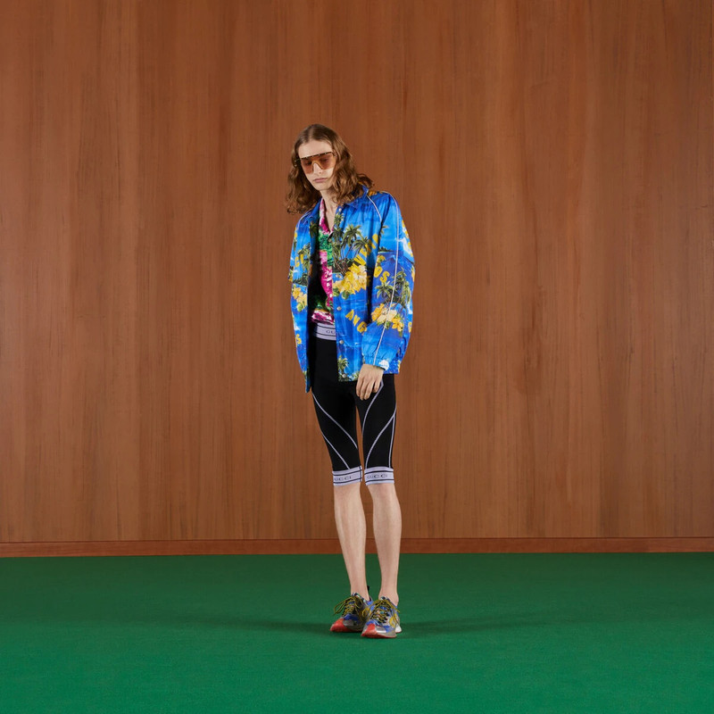 Jacquard tubular jersey short leggings 4