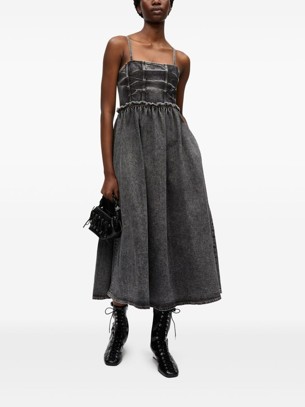 denim midi dress - 2