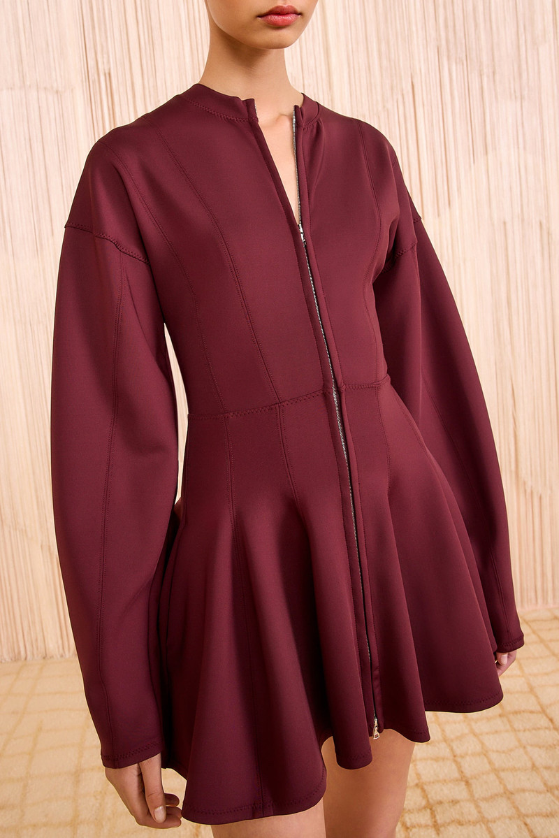 ULLA JOHNSON Ansel Mini Dress with Zipper Front outlook