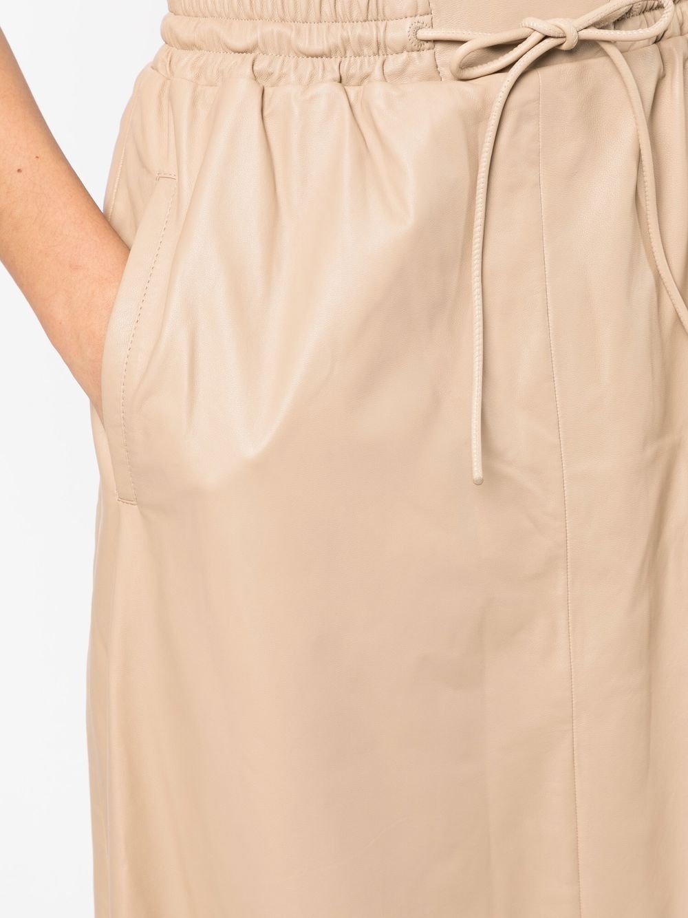 leather flared skirt - 5