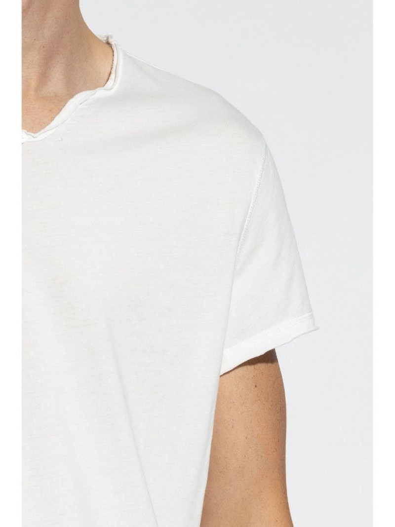 Henley-neck 코튼 티셔츠 5