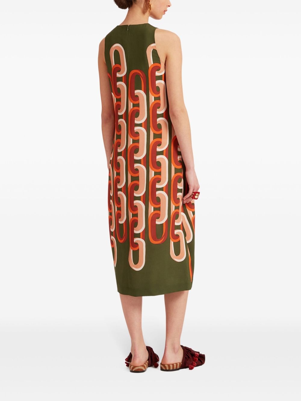 Racer chain-link print dress - 3