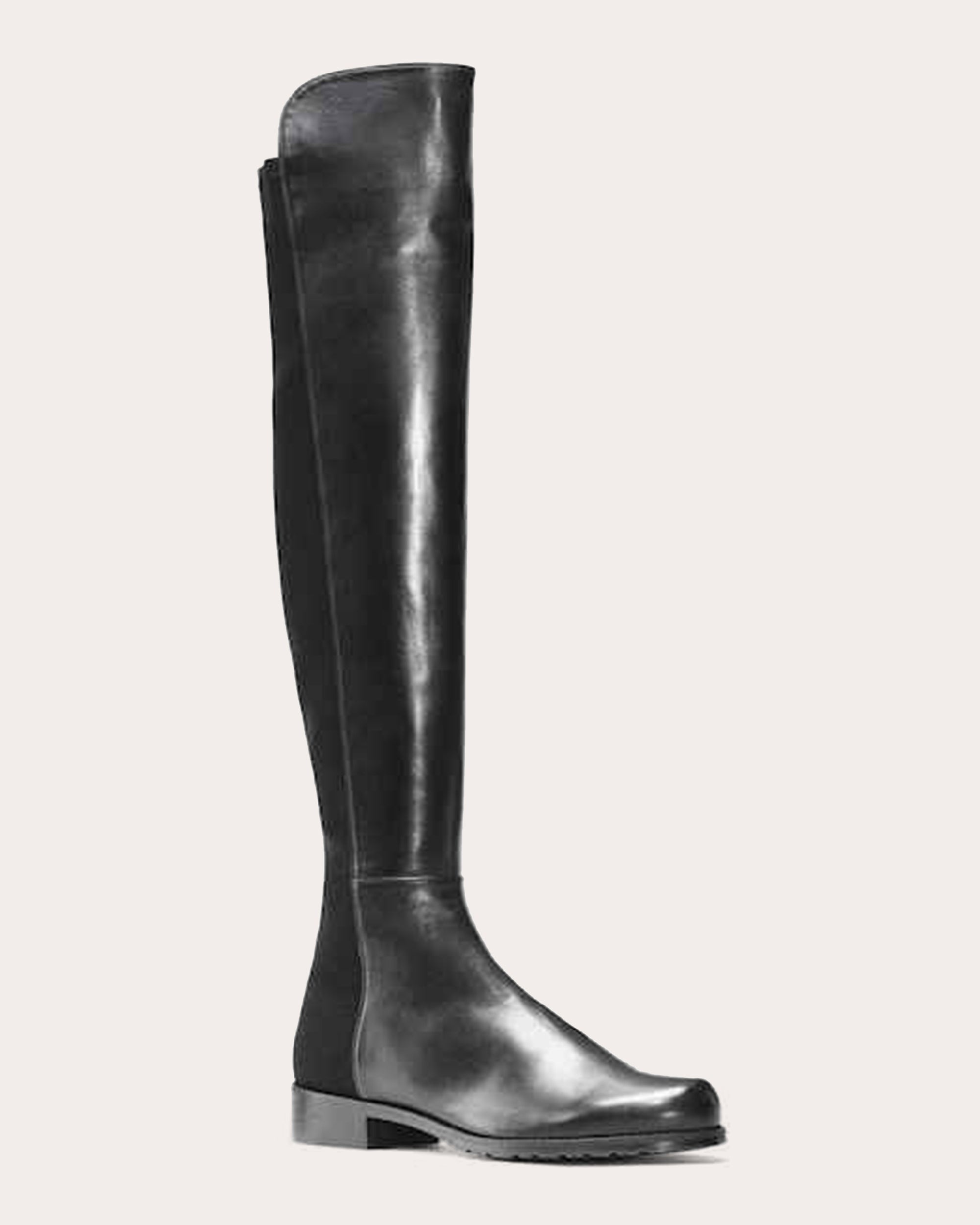 5050 Lift Leather and Stretch-Knit Over-the-Knee Boot - 2