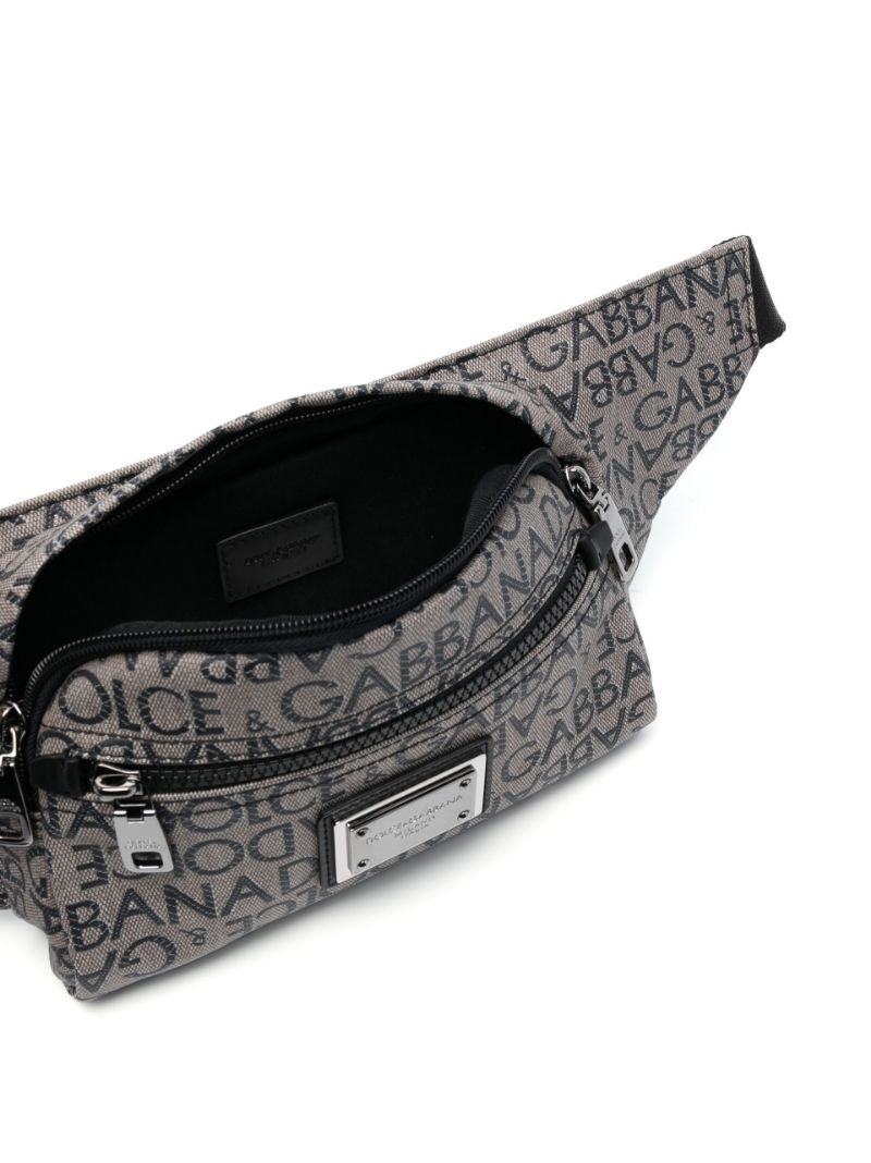 logo-print belt bag - 5