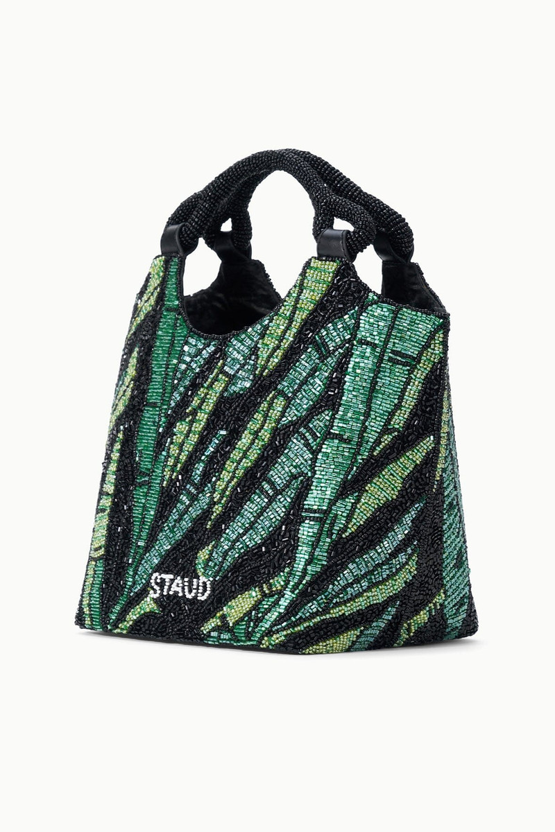 STAUD STAUD BEADED COTE BAG GREEN PALM outlook