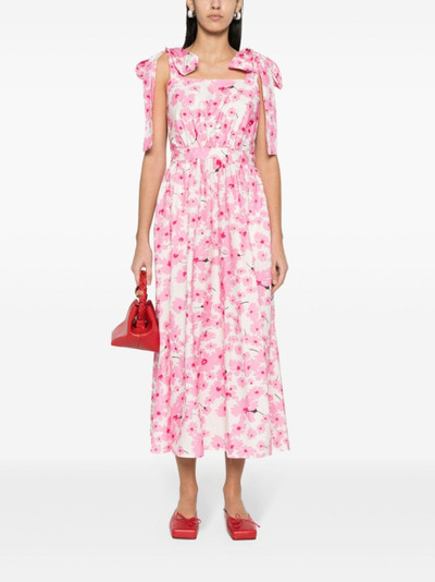 MSGM floral-print cotton maxi dress outlook