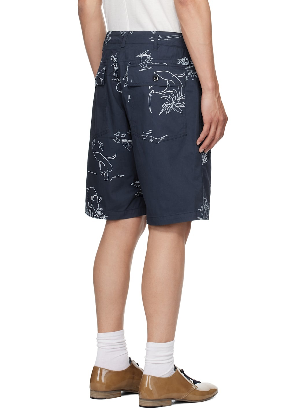 Navy Fatigue Shorts - 3