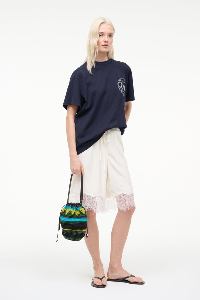 STAUD VERANO SILK SHORT WHITE 5