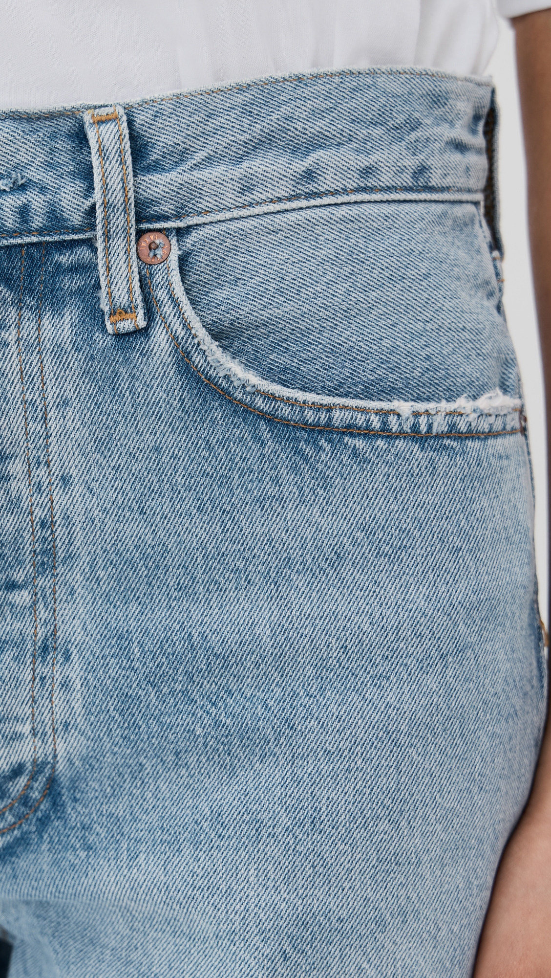 90 Crop Mid Rise Loose Straight Jeans - 5