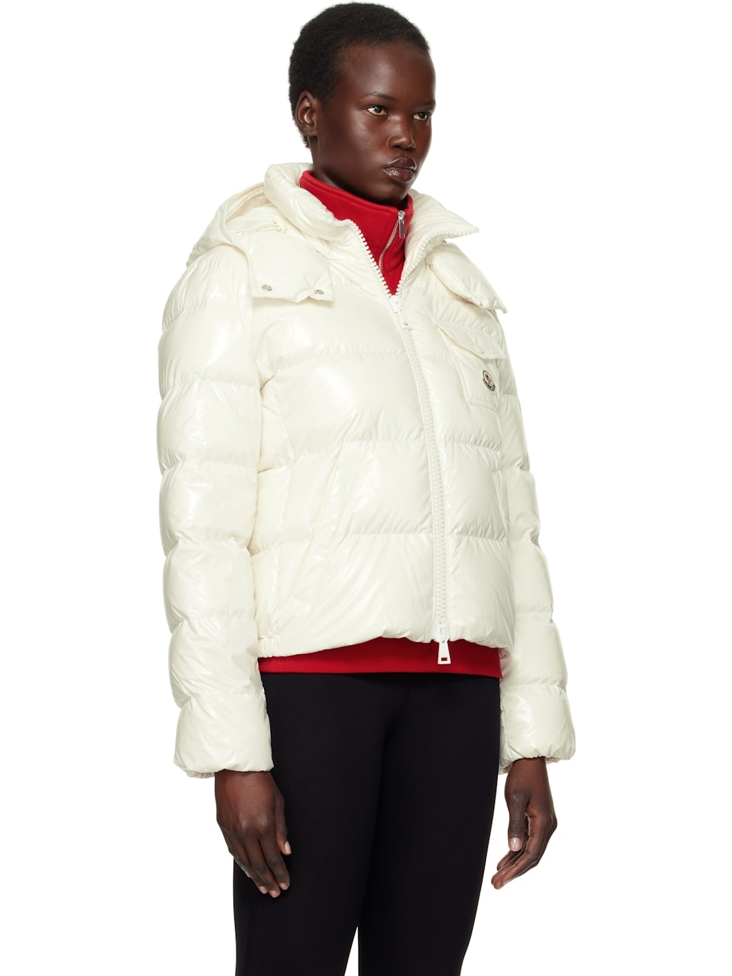 White Andro Hooded Short Down Jacket - 2