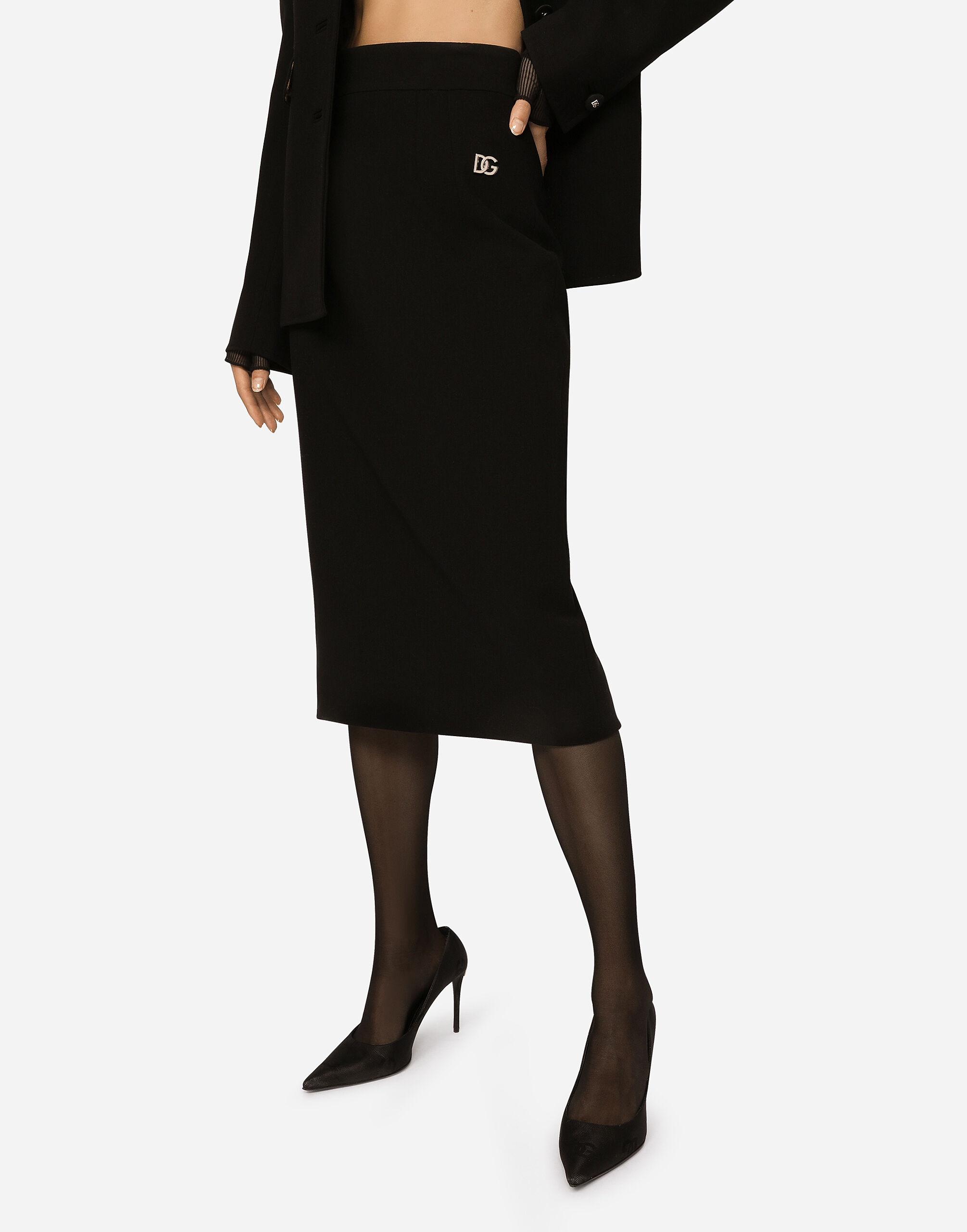 Woolen calf-length skirt - 3
