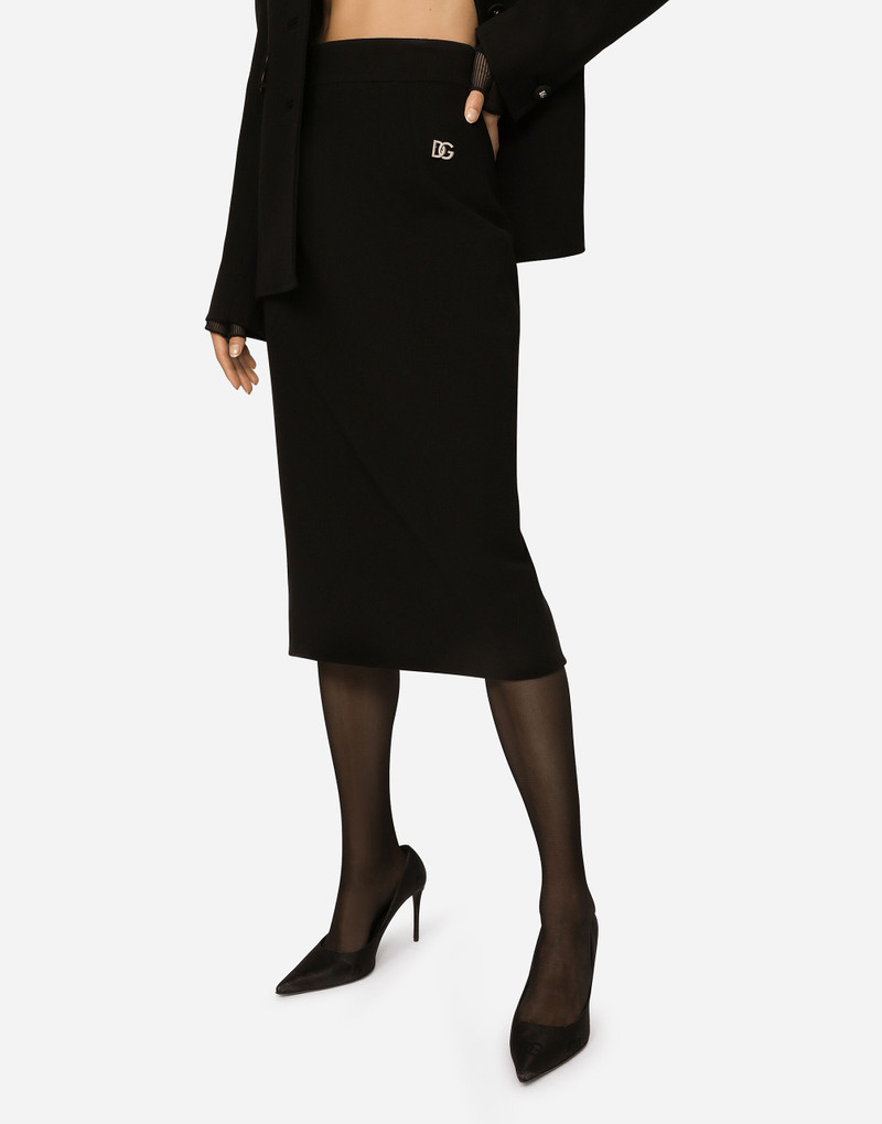 Woolen calf-length skirt 3
