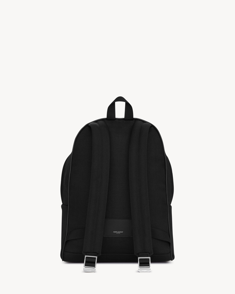 SAINT LAURENT CITY BACKPACK IN CANVAS, NYLON AND LEATHER outlook