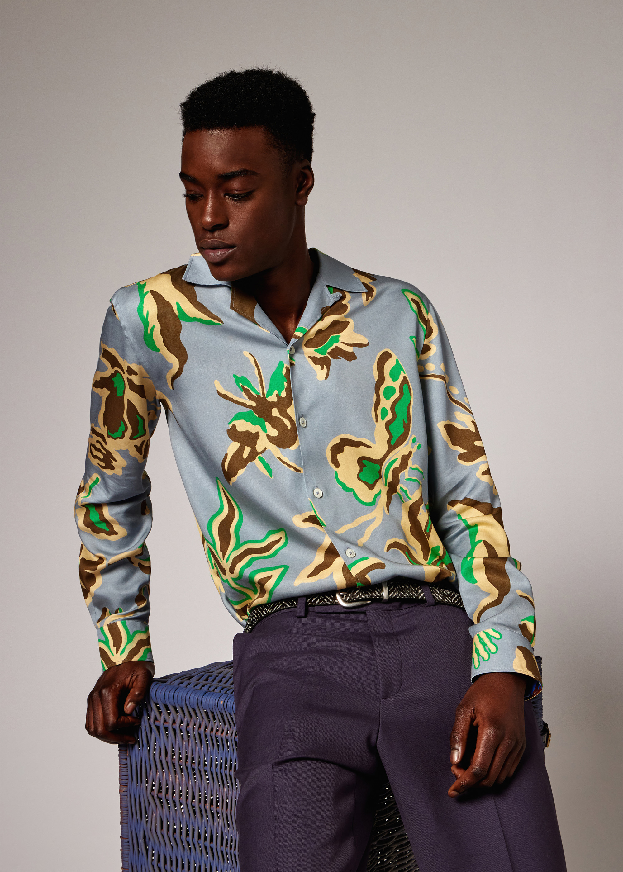 Blue Lyocell 'Bohemia' Print Shirt - 2