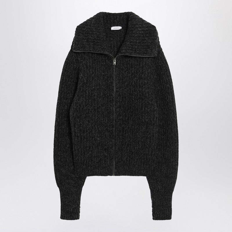 Lemaire Black/Brown Zip Cardigan In Alpaca Blend Men - 1