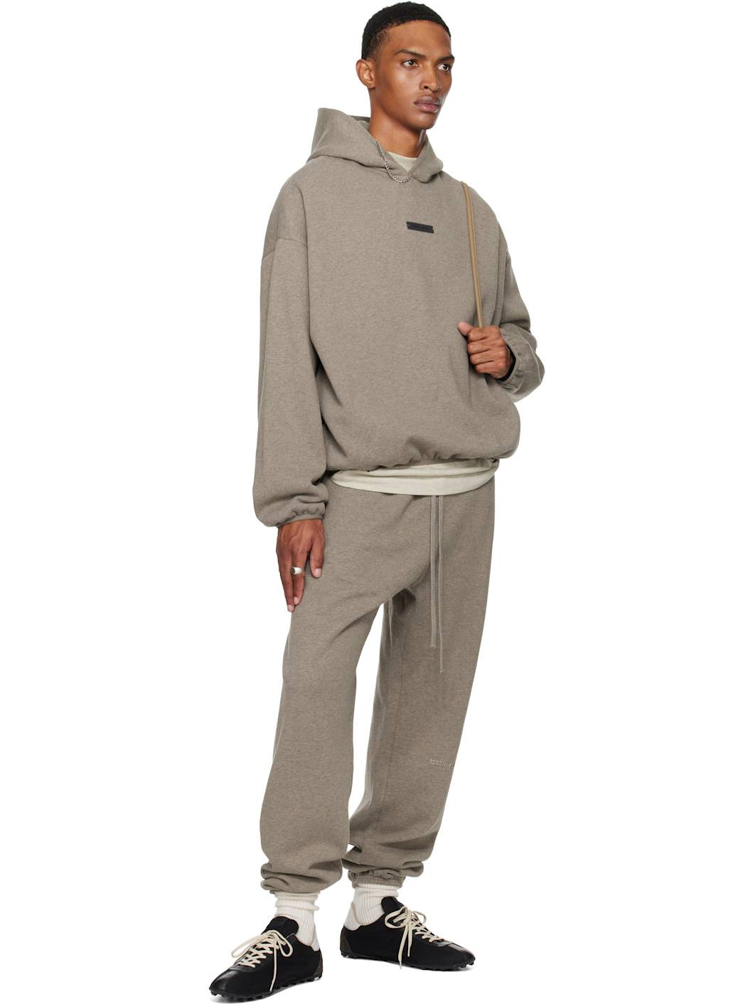 Brown Modern Fit Fleece Hoodie - 4