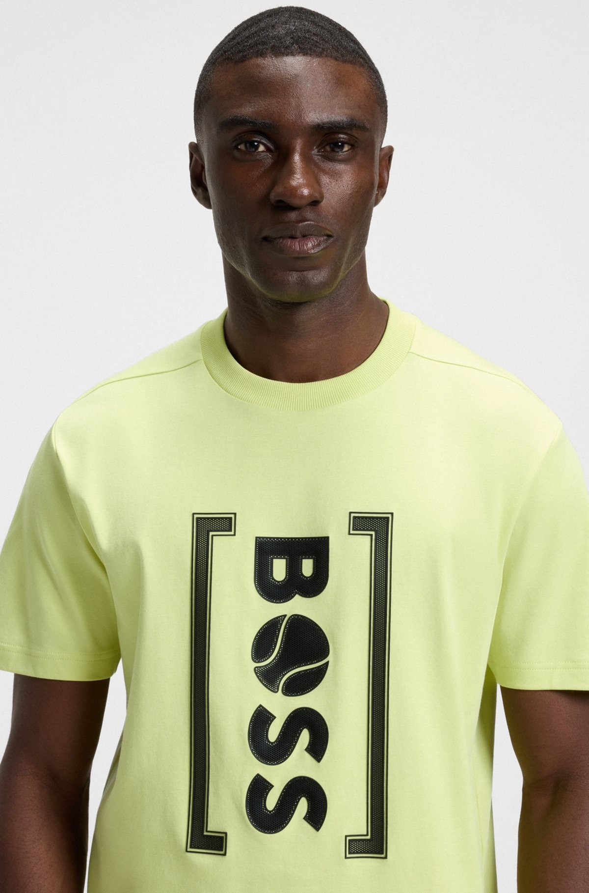 RELAXED-FIT T-SHIRT WITH TENNIS-INSPIRED MESH-PRINT LOGO - 3