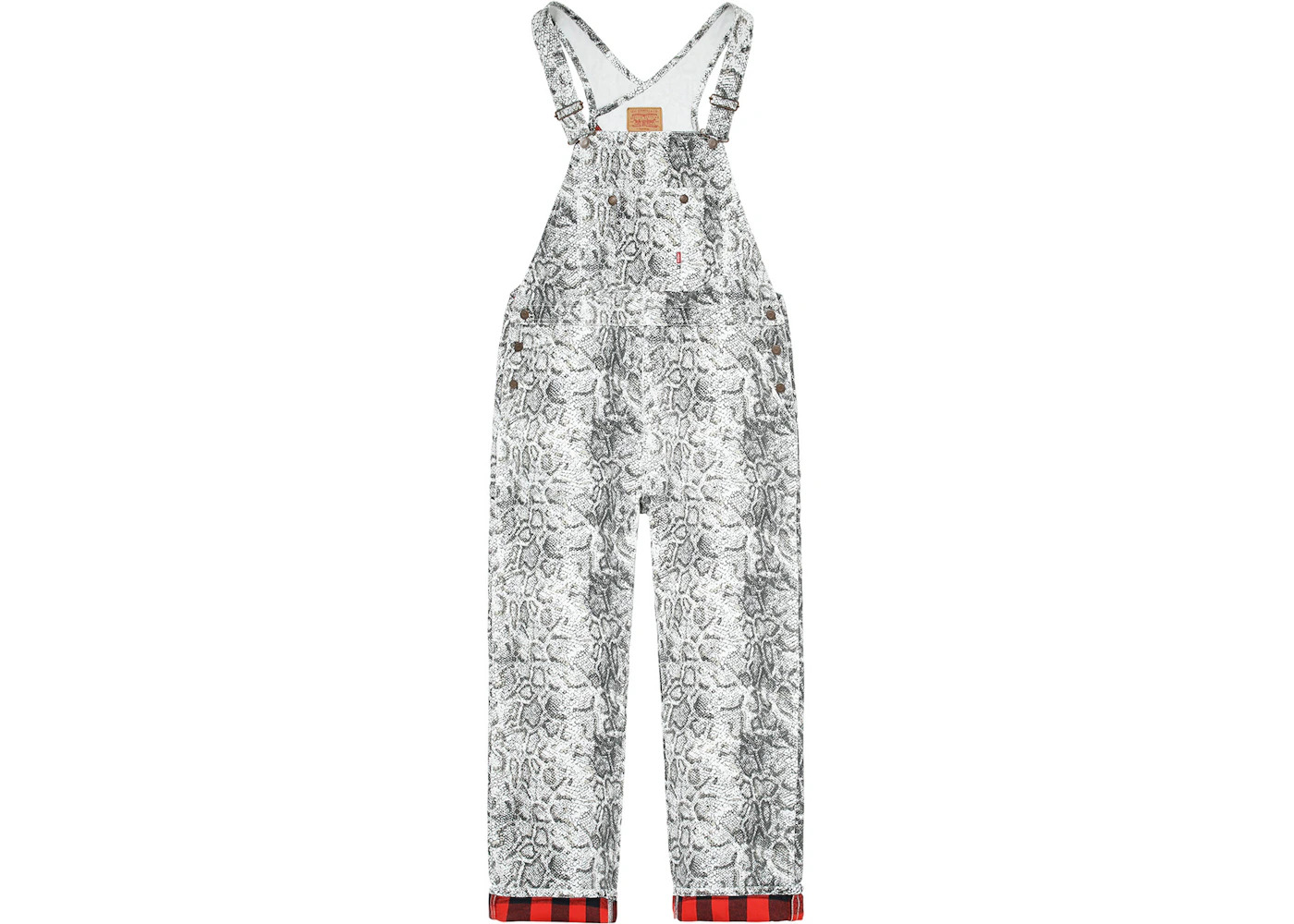 Supreme Levi's Snakeskin Overalls White - 2